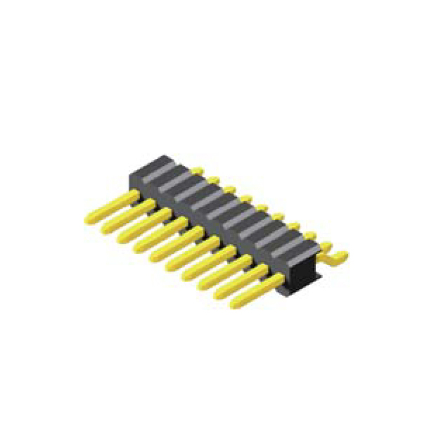 Stiftleiste 1.27mm Square Pin 0.46mm² 1-reihig h=2-54mm SMT 90°