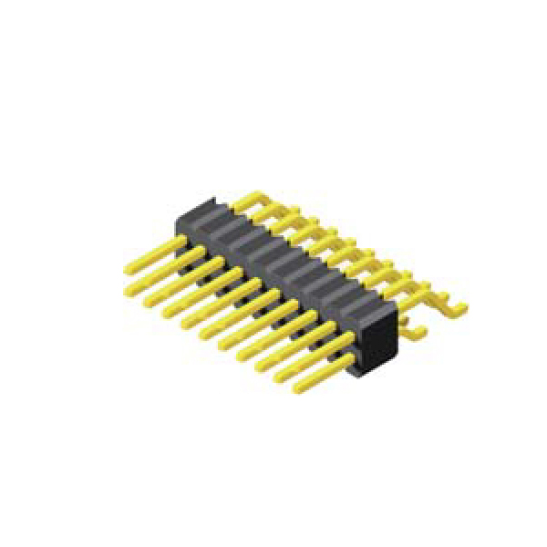 Stiftleiste 1.27mm Square Pin 0.4mm² 2-reihig h=2.5mm SMT 90°